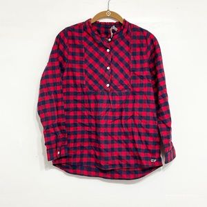 VINEYARD VINES Girls Buffalo Check Tunic Top 100% Cotton Long Sleeve LARGE (14)